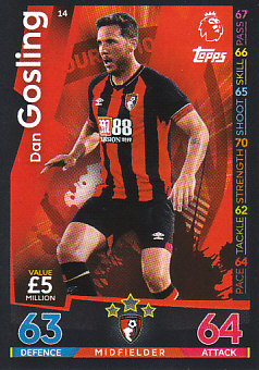 Dan Gosling AFC Bournemouth 2018/19 Topps Match Attax #14